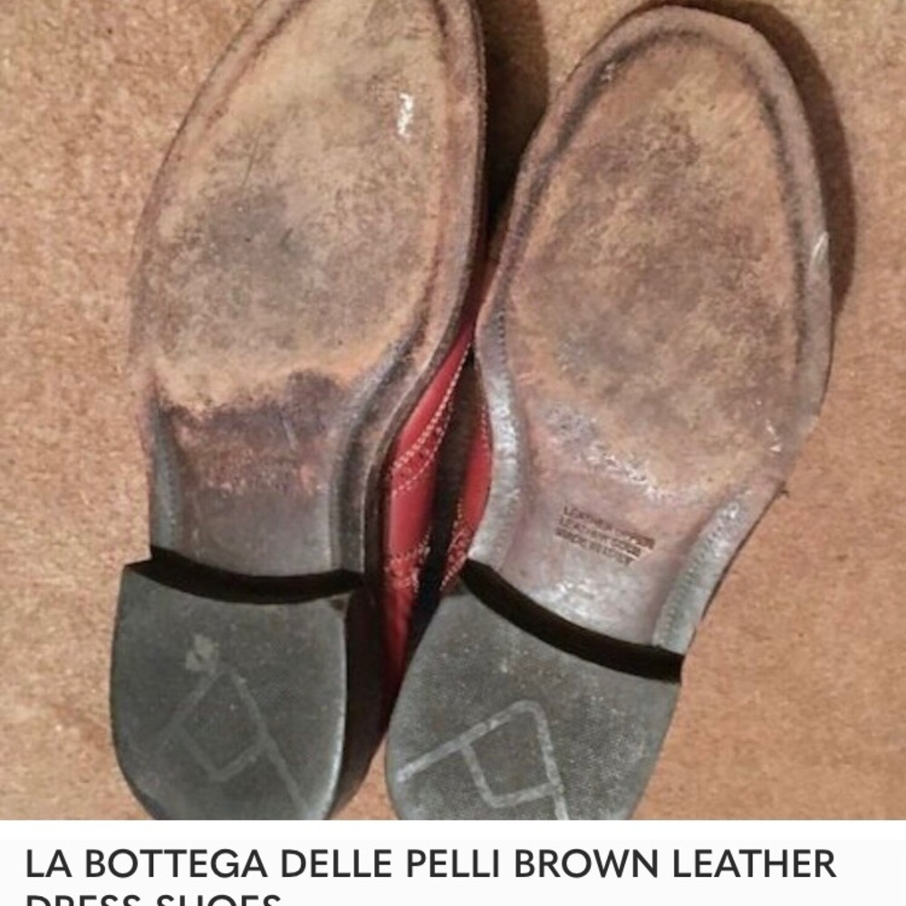La Bottega Delle Pelli Brown Leather Dress Shoes